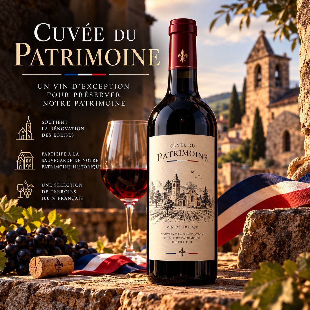 Bouteille illustrée de la Cuvée du Patrimoine
