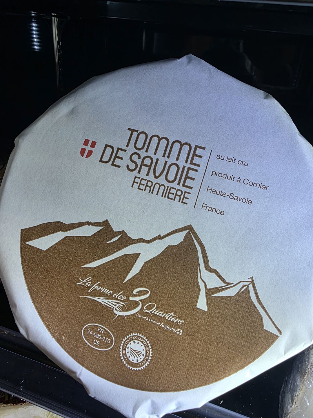 Tomme de Savoie fermière au lait cru